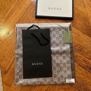 Gucci GGWeb Wool & Silk Scarf 140X140 - NWT - Beige/Brown